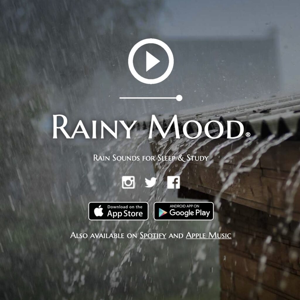 Screenshot of rainy mood.