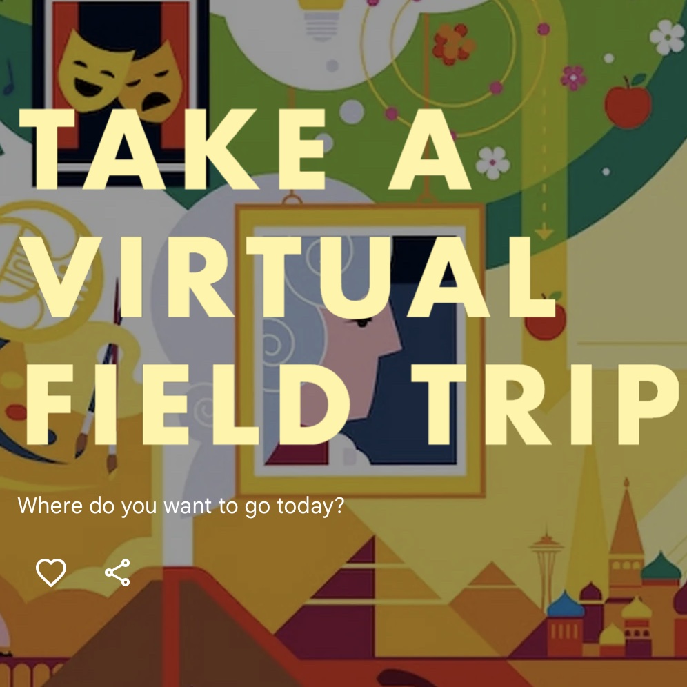 Screenshot of 'Take a virtual field trip' homepage.
